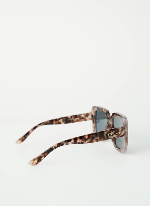Lunettes de soleil imprimé fantaisie marron IYÜ femme