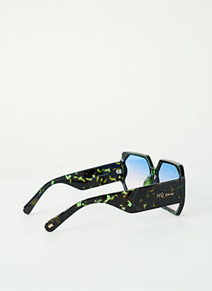 Lunettes de soleil imprimé fantaisie bleu IYÜ femme