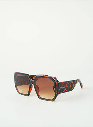 Lunettes de soleil imprimé fantaisie marron IYÜ femme