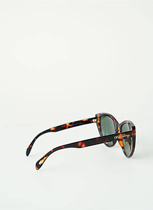 Lunettes de soleil imprimé fantaisie marron IYÜ femme
