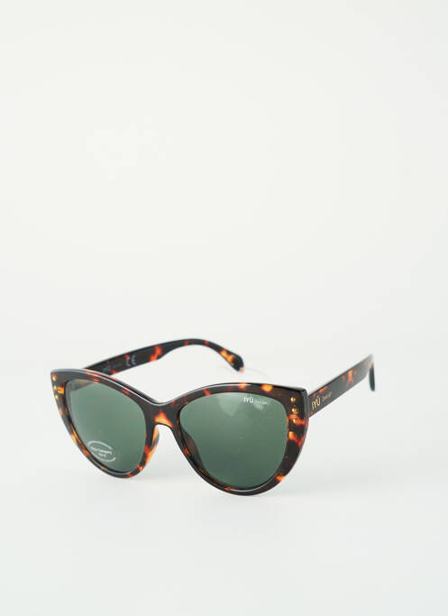 Lunettes de soleil imprimé fantaisie marron IYÜ femme