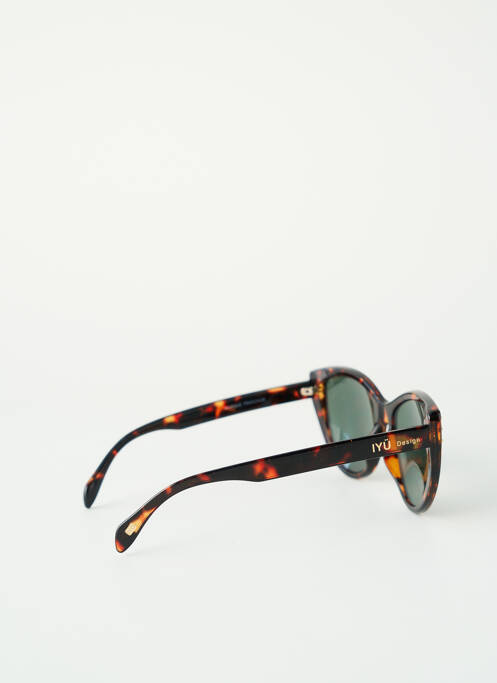 Lunettes de soleil imprimé fantaisie marron IYÜ femme