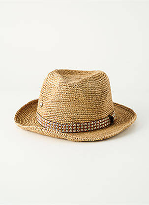 Chapeau forme chapeau paille beige L'ATELIER DU CROCHET femme
