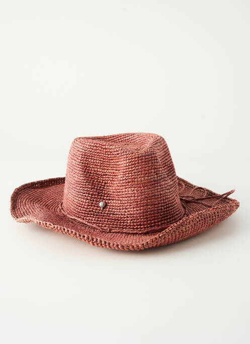 Chapeau forme chapeau paille rouge L'ATELIER DU CROCHET femme