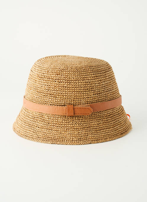 Chapeau beige L'ATELIER DU CROCHET femme