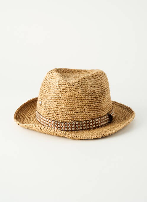 Chapeau beige L'ATELIER DU CROCHET femme