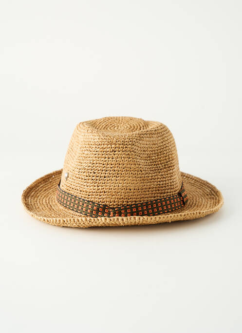 Chapeau beige L'ATELIER DU CROCHET femme