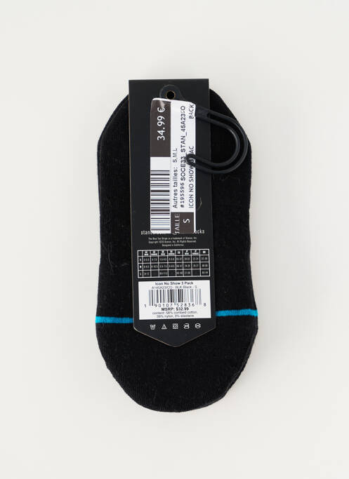 Chaussettes stretch noir STANCE unisexe