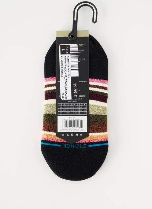 Chaussettes stretch noir STANCE unisexe