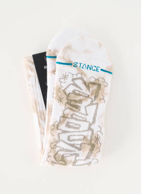 Chaussettes imprimé fantaisie blanc STANCE homme