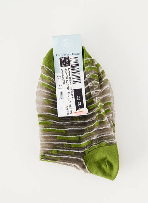 Chaussettes stretch vert ATELIER ST EUSTACHE femme