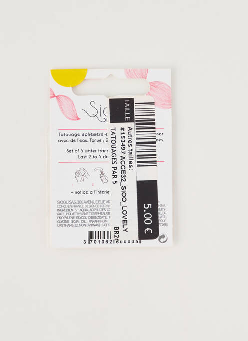 Accessoire divers imprimé fantaisie blanc SIOOU femme
