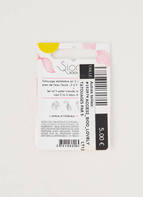 Accessoire divers imprimé fantaisie blanc SIOOU femme