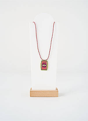 Collier ornement oxyde de zirconium rouge MYA-BAY femme