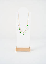 Collier fermeture fermoir mousqueton vert ZAG femme