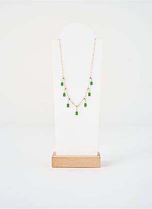 Collier fermeture fermoir mousqueton vert ZAG femme