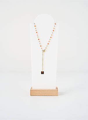 Collier ornement perles orange ZAG femme