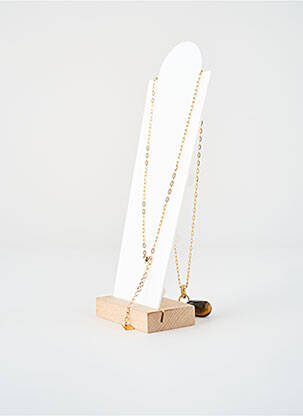 Collier ornement pierre marron ZAG femme