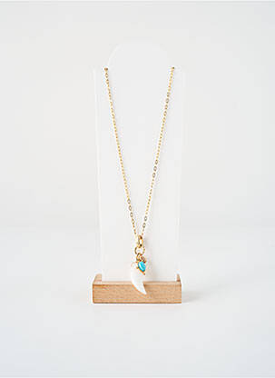 Collier ornement pierre marron ZAG femme