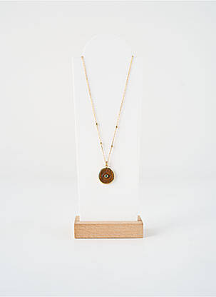 Collier ornement oxyde de zirconium or ZAG femme