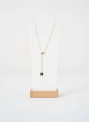 Collier ornement pierre bleu fonce ZAG femme
