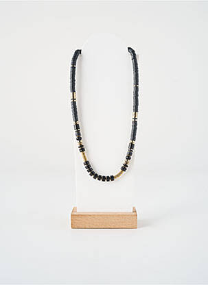 Collier ornement perles noir ZAG femme