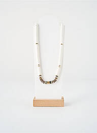 Collier ornement perles blanc ZAG femme