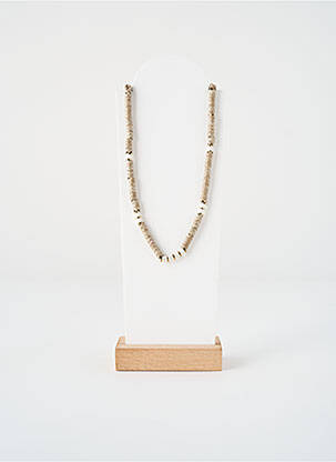 Collier ornement perles beige ZAG femme