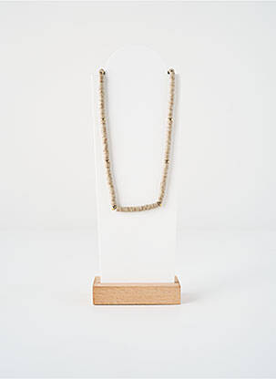 Collier ornement perles beige ZAG femme