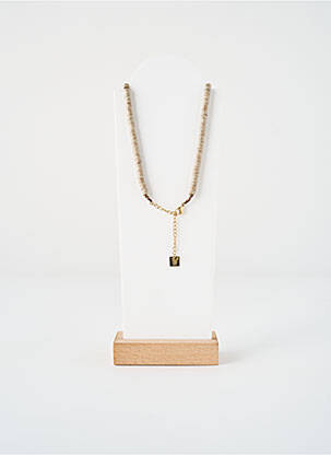 Collier ornement perles beige ZAG femme