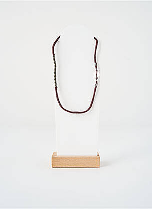 Collier fermeture fermoir mousqueton marron ZAG femme