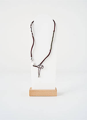 Collier fermeture fermoir mousqueton marron ZAG femme