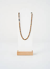 Collier ornement perles marron ZAG femme