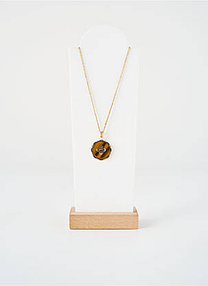Collier marron ZAG femme