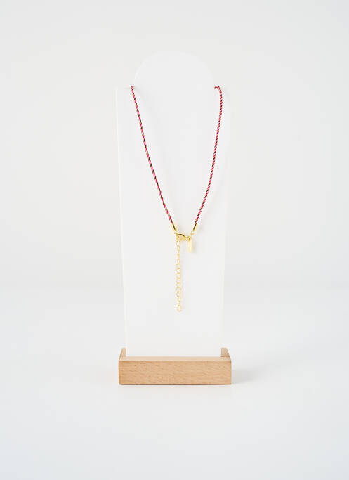 Collier ornement oxyde de zirconium rouge MYA-BAY femme