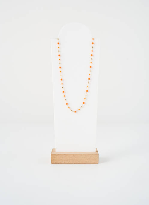 Collier ornement perles orange ZAG femme