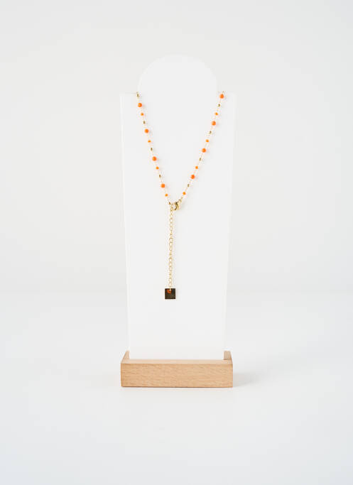 Collier ornement perles orange ZAG femme