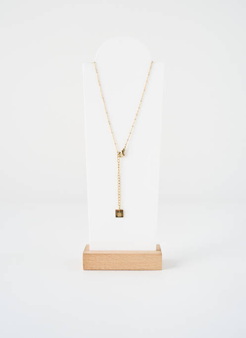 Collier ornement pierre gris ZAG femme