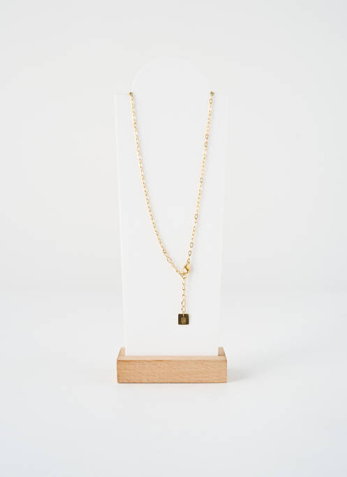 Collier ornement pierre marron ZAG femme