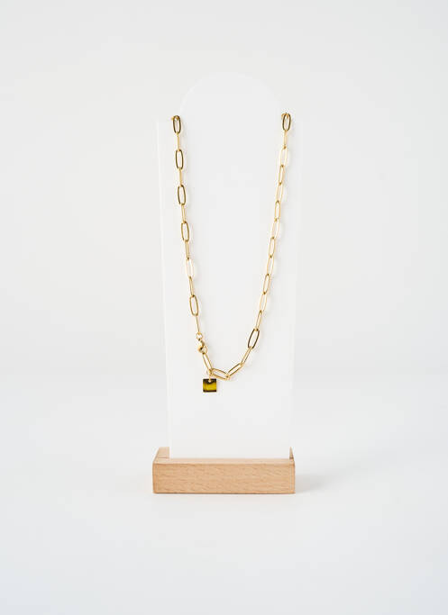 Collier fermeture fermoir mousqueton or ZAG femme