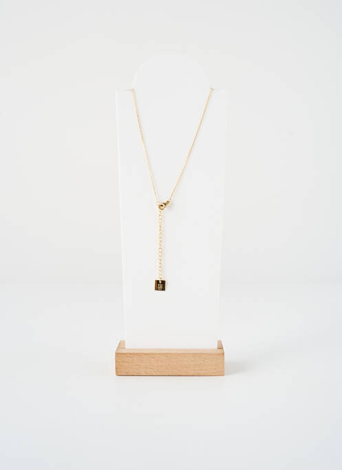 Collier ornement pierre bleu fonce ZAG femme