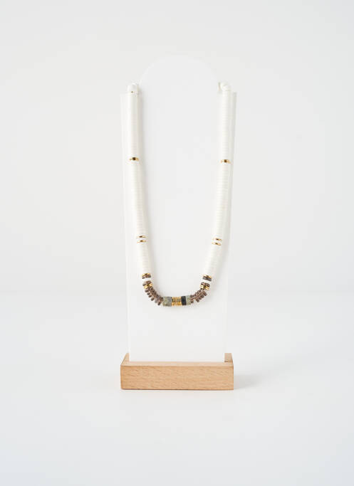 Collier ornement perles blanc ZAG femme