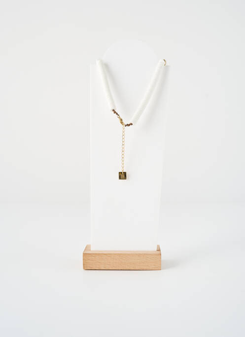 Collier ornement perles blanc ZAG femme