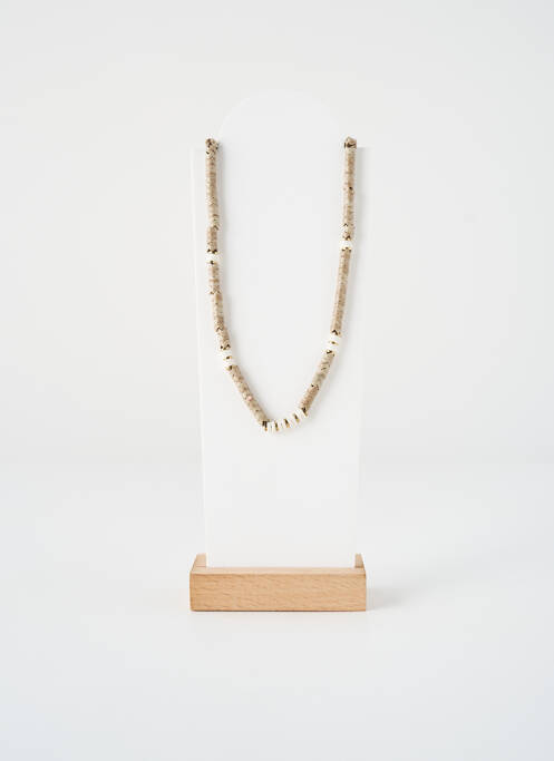 Collier ornement perles beige ZAG femme