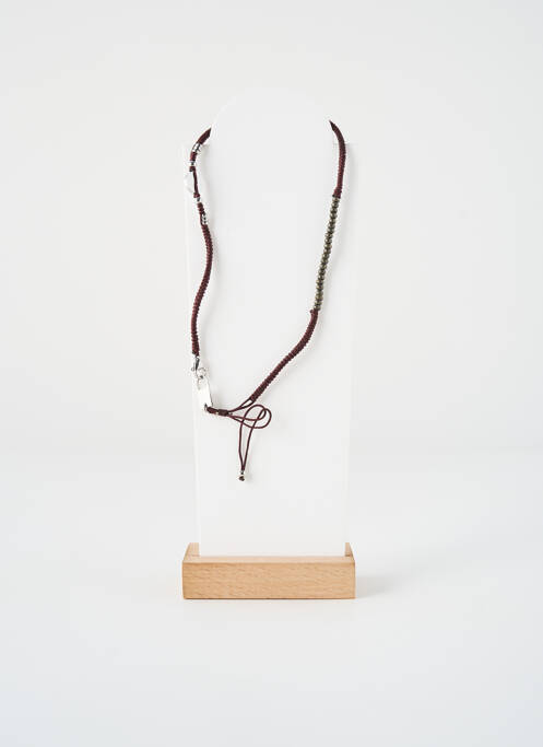 Collier fermeture fermoir mousqueton marron ZAG femme