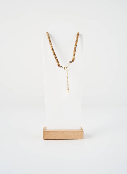 Collier marron ZAG femme