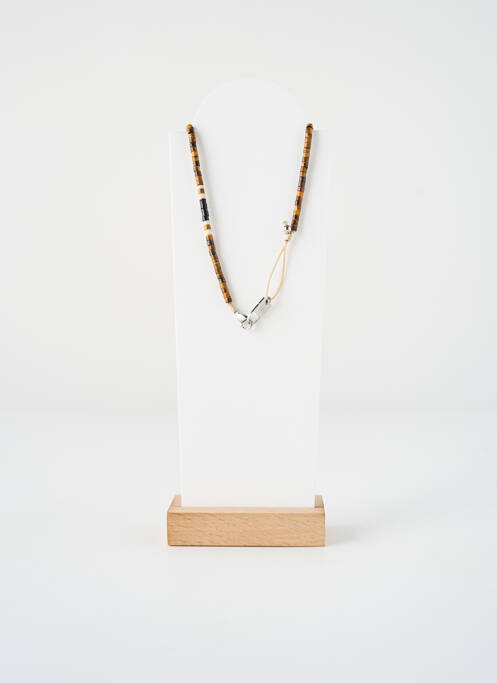 Collier marron ZAG femme