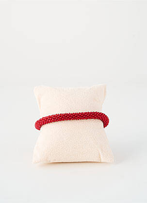 Bracelet ornement perles rouge fonce STARDUST FACTORY femme