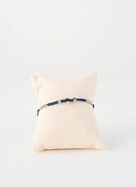 Bracelet fermeture fermoir mousqueton bleu ZAG femme