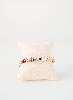 Bracelet fermeture fermoir mousqueton beige ZAG femme